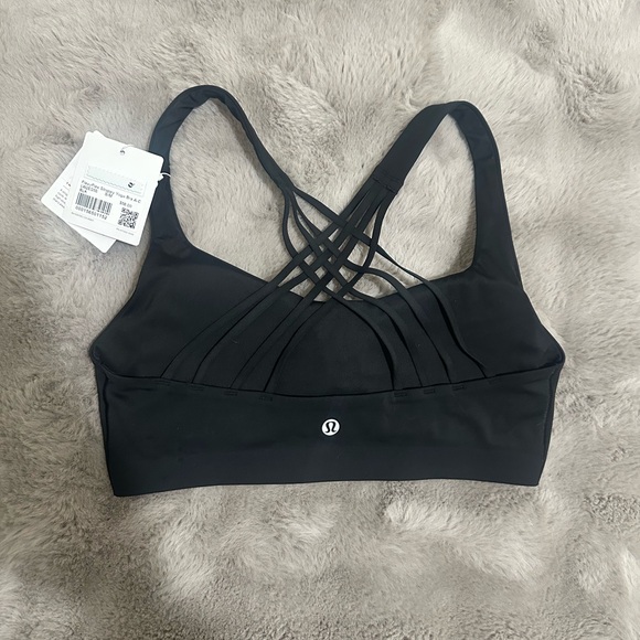 NWT Lululemon Flexy Flex Strappy Yoga Bra A-C Cups Black Size S/M - Picture 5 of 7